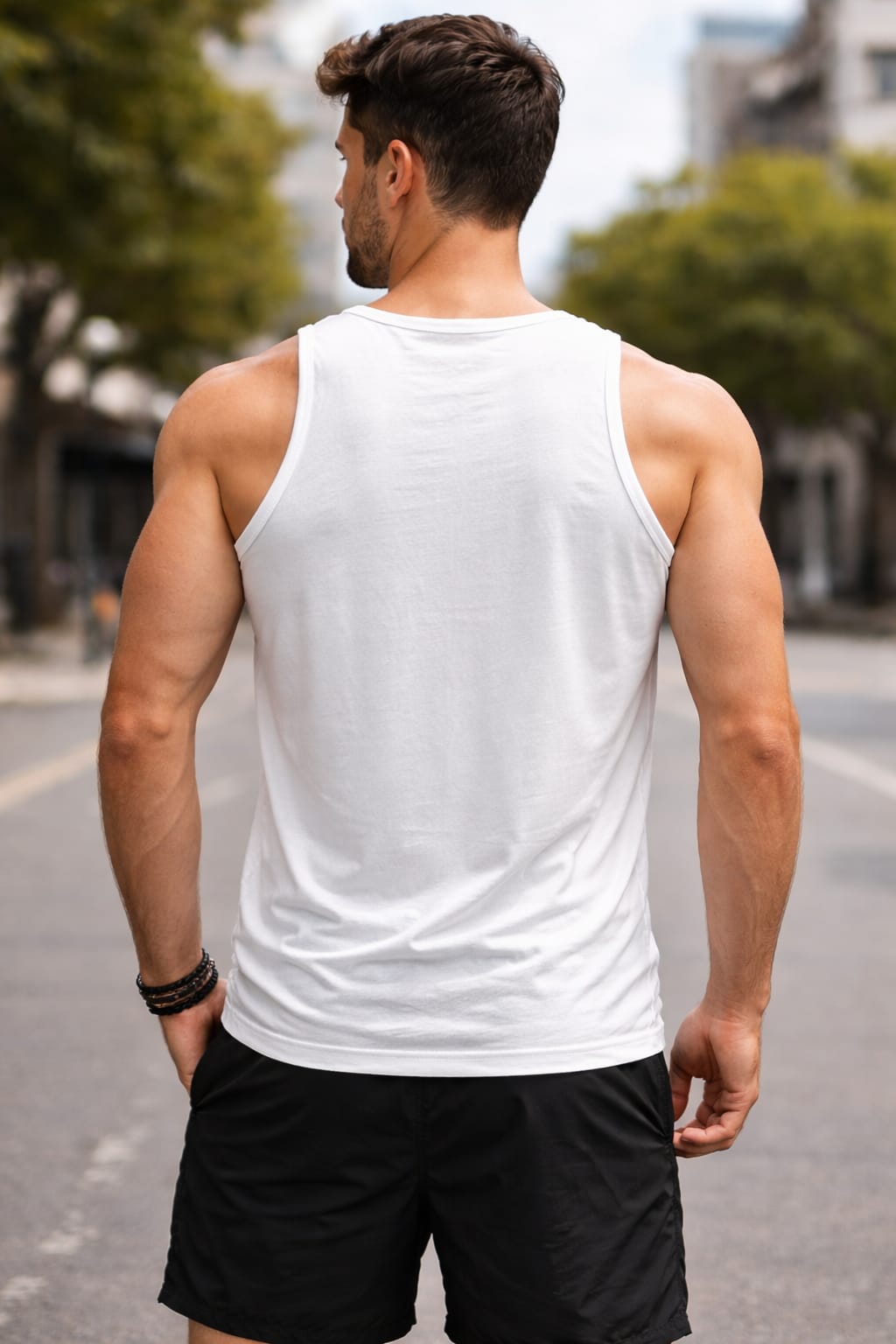 White Sando with Commando Printed